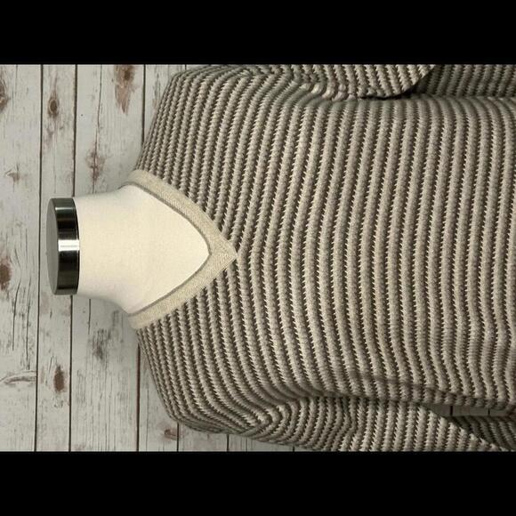 Richard Waithe striped cashmere V-neck sweater Size XXL - Picture 2 of 5